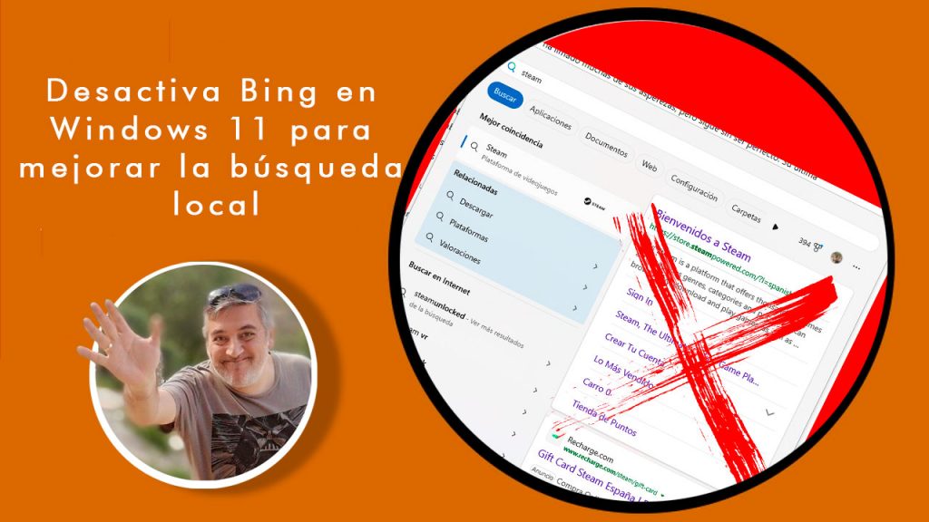 Desactiva Bing en Windows 11 para mejorar la búsqueda local
